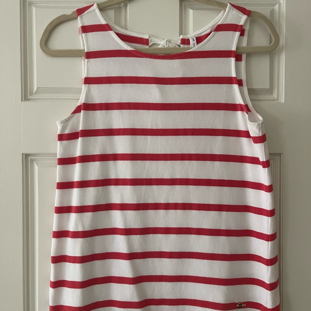 Southern Tide Red and White Sleeveless Tank Top